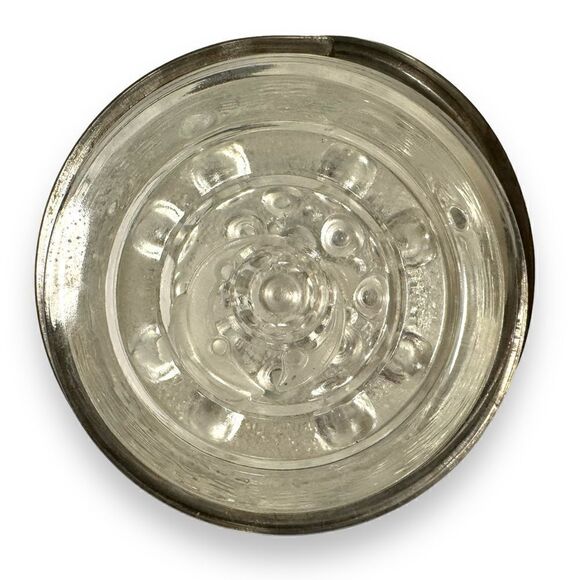 Glass Icicle Candle Holder On Metal Stand - Picture 4 of 4